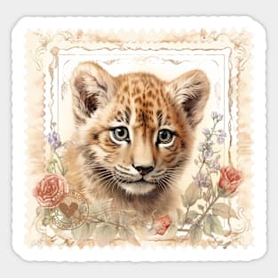 cute tiger baby stamp Sticker